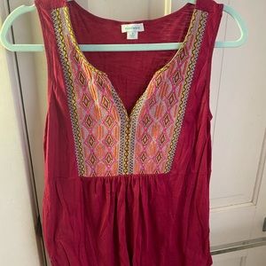 Sundance embroidered tank top